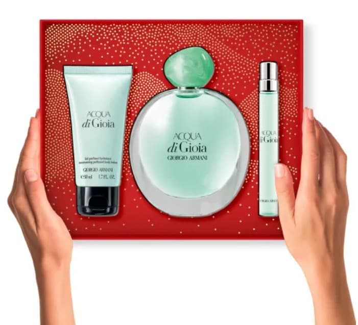 Set (Estuche) Perfumes Acqua Di Giogia + 15 Acqua Di Gioia EDP 100 ML (M)