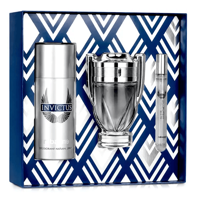 Paco Rabanne Invictus 100Ml+150Ml+10Ml EDT Set (H)