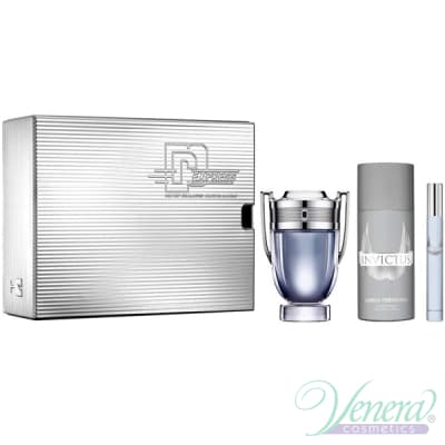 Paco Rabanne Invictus 100Ml+150Ml+10Ml EDT Set (H)