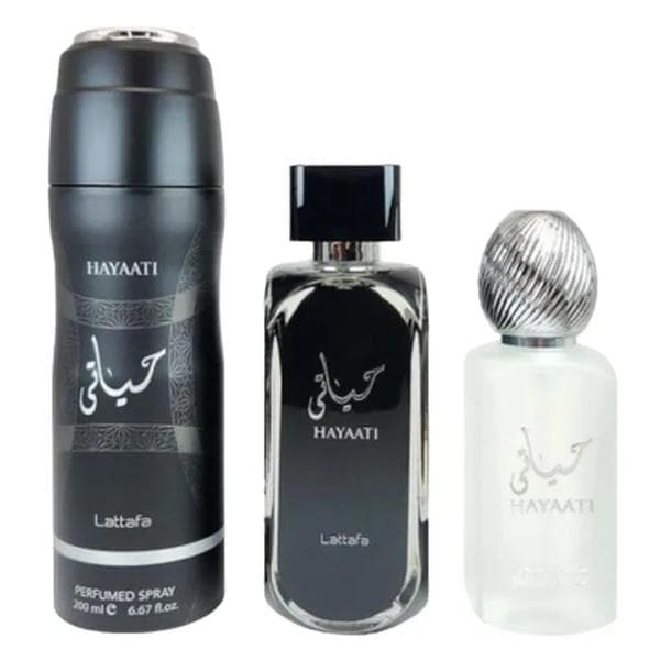 Set (Estuche) Hayaati 100 ML + Deo Spray 200 ML Lattafa EDP (H)