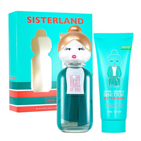 Sisterland Green Jasmine Benetton EDT 80 ML + Body Lotion 75 ML (M)