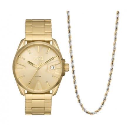 Reloj Diesel MS9 de acero inoxidable en tono dorado con pulsera de 44 mm