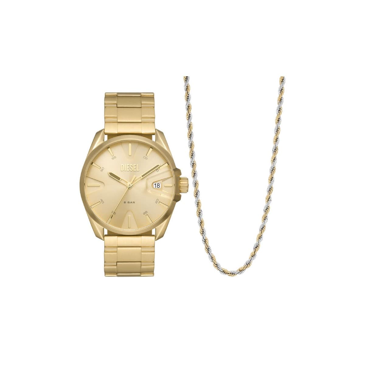 Reloj Diesel MS9 de acero inoxidable en tono dorado con pulsera de 44 mm 2