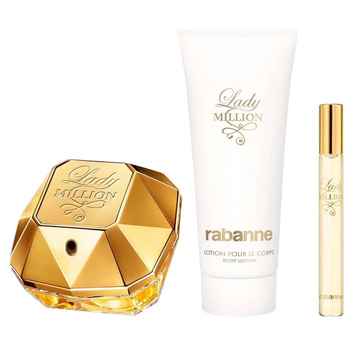 (Estuche) Lady Million EDP 80 ML + 100 ML + Mini 10 ML Paco Rabanne (M) 2