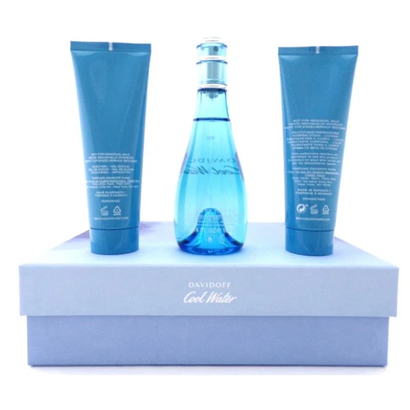 Cool Water Davidoff (Estuche) EDT 100 ML + 75 ML Gel De Baño + 75 ML Body Lotion (M) 2