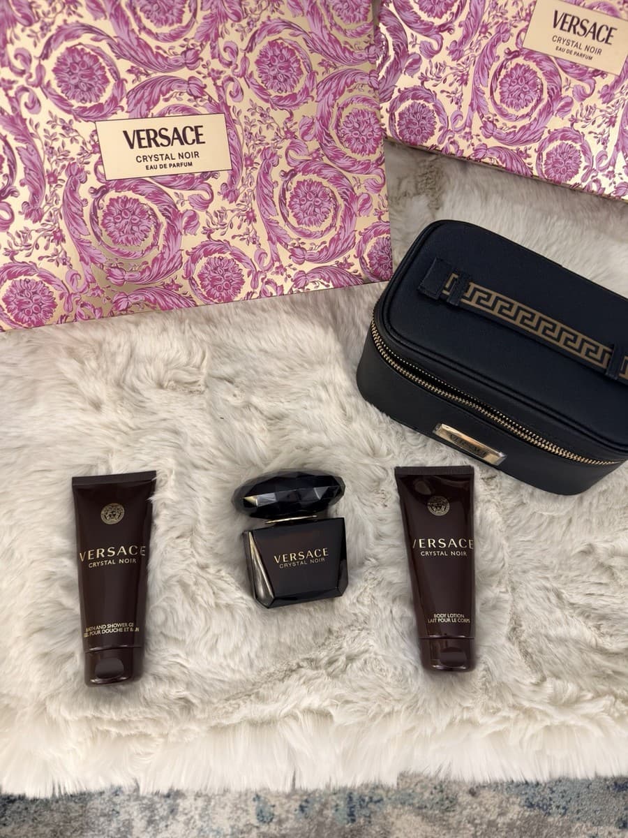 Bright Crystal Versace EDT 90 ML Spray + Lotion 100 ML + Gel 100 ML + Bolso (M) 2