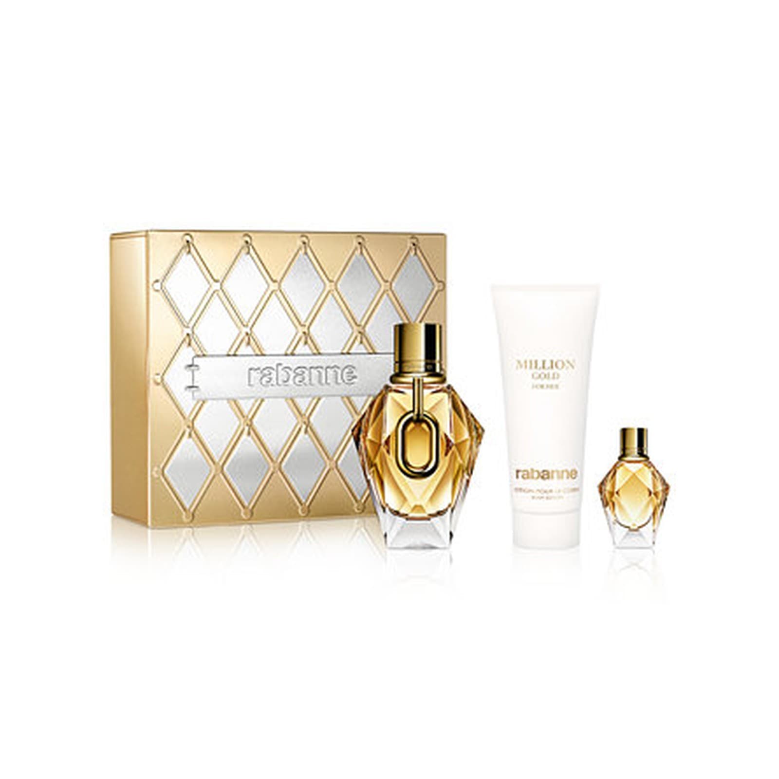 Paco Rabanne (Estuche) Million Gold For Her EDP 90 ML + 5 ML + 100 ML Crema (M)