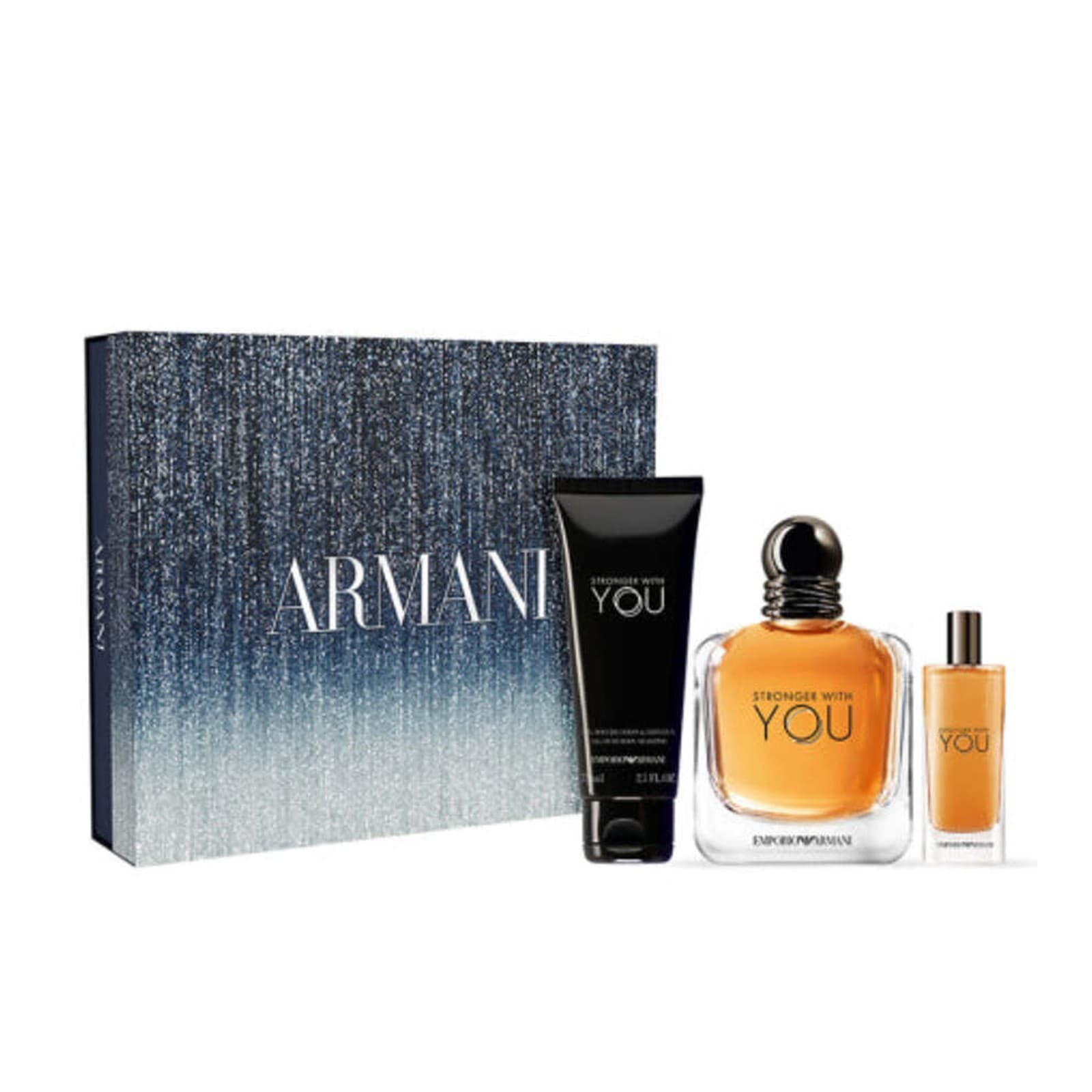 (Estuche) Stronger With You EDT 100 ML + 15 ML + 75 ML Body Shampoo Giorgio Armani (H)