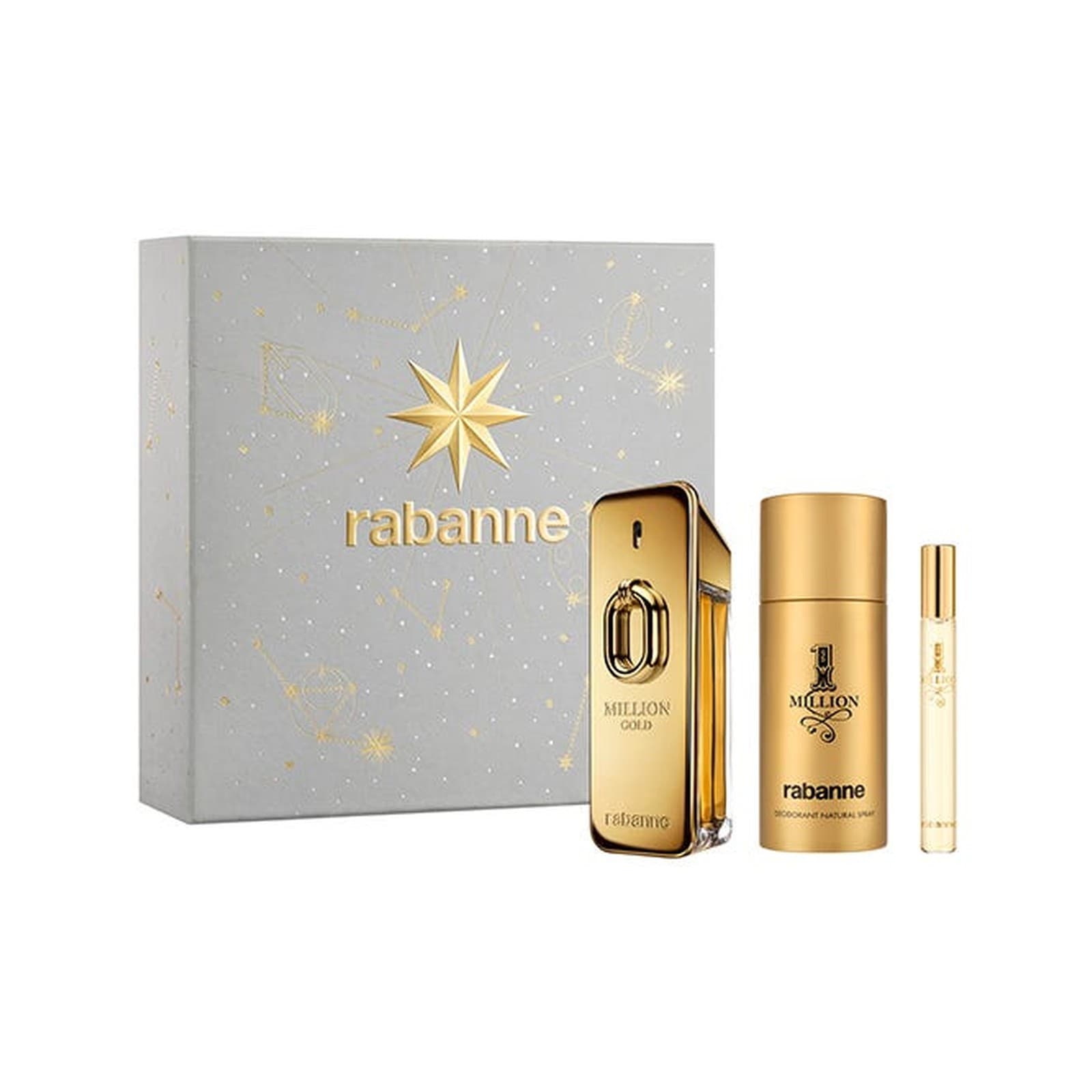 Paco Rabanne (Estuche) 1 Million Gold EDP 100 ML + 10 ML + 150 ML (H)