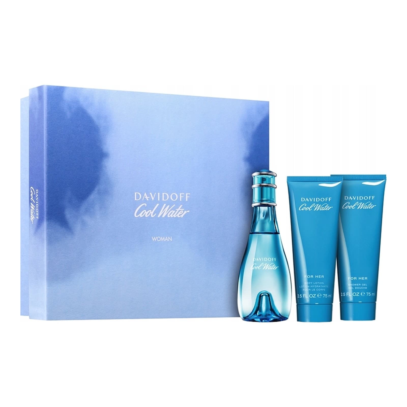 Cool Water Davidoff (Estuche) EDT 100 ML + 75 ML Gel De Baño + 75 ML Body Lotion (M)