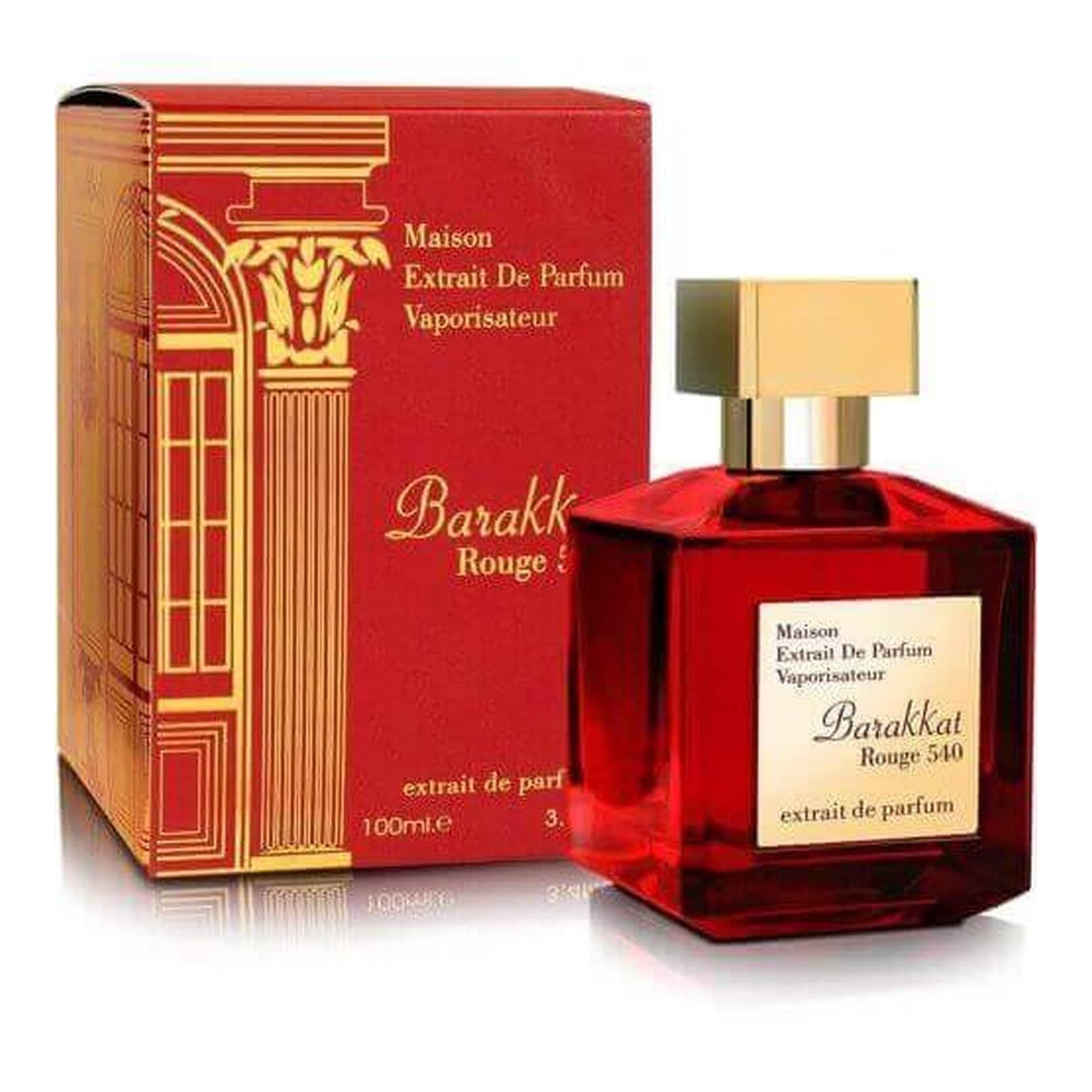 Perfume Arabe Barakkat Rouge 540 Extrait Parfum Fragrance World 100 ML (U)