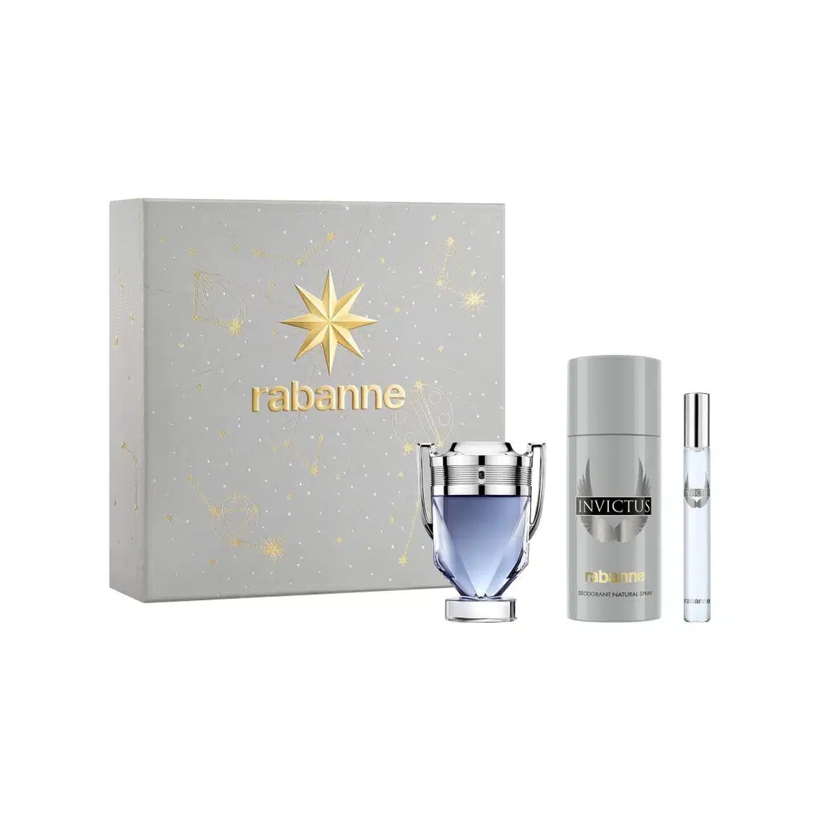 Invictus Paco Rabanne (Estuche) EDT 50 ML + 10 ML + Desodorante 150 ML (H)
