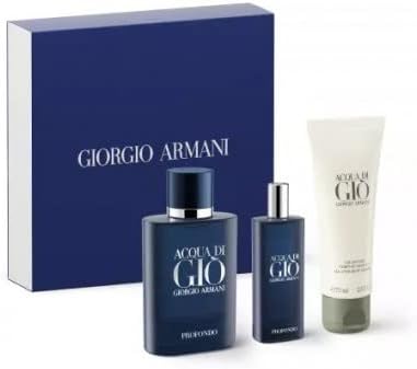 GIORGIO ARMANI ACQUA DI GIO PROFONDO EDP 75 ML + MINI 15 ML + GEL 75 ML SET REGALO