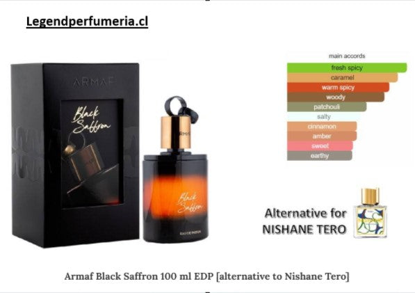 Armaf Black Saffron Edp 100Ml dupes Nishane Tero