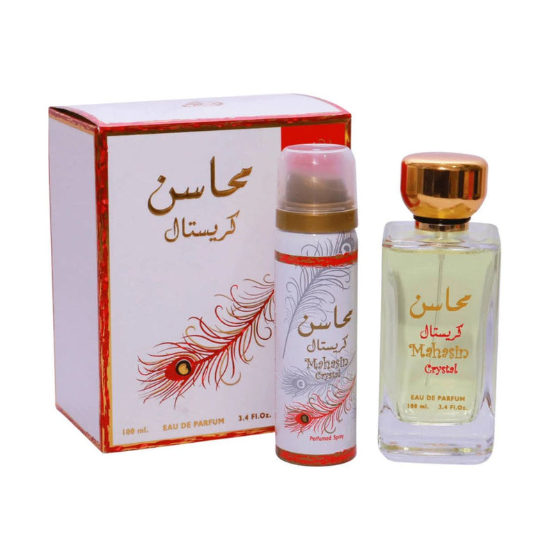 Mahasin Crystal Lattafa Edp 100ML Unisex .