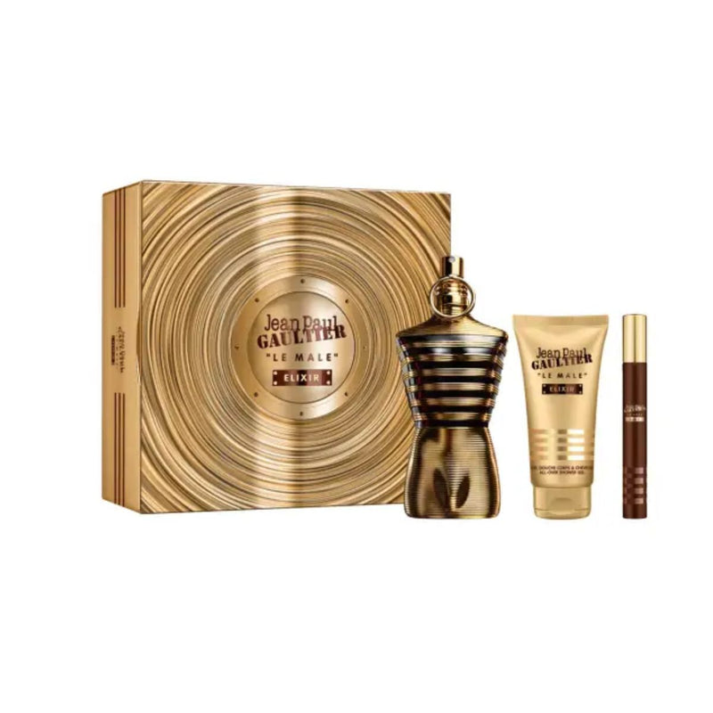 jean paul gaultier ESTUCHE LE MALE ELIXIR PARFUM 125 ml + Gel de ducha 75ml + Vial 10 ml.