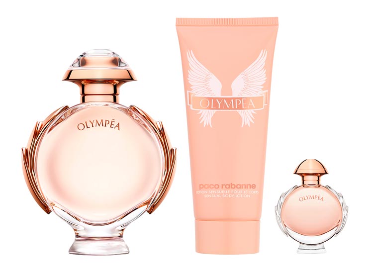 ESTUCHE  PACO RABANNE OLYMPEA EDP 50 ML + BODY LOTION 75 ML + MINIATURA 6 ML