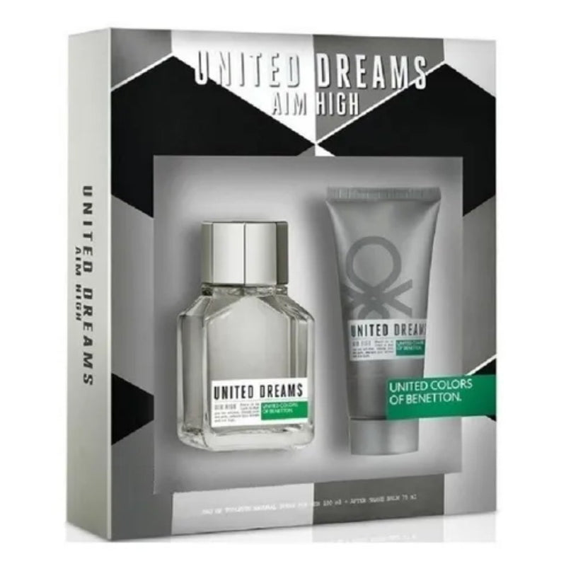 Estuche Aim High Benetton Edt 100Ml+75Ml A/S Balm Hombre